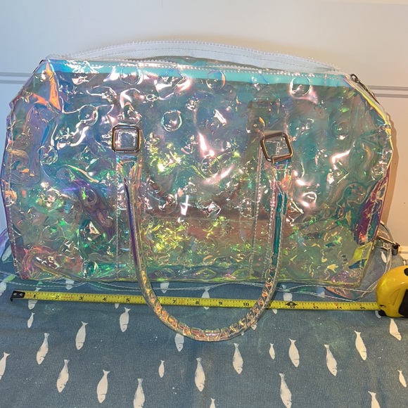 Holographic PVC Satchel Tote Purse *NWOT* - Picture 7 of 9